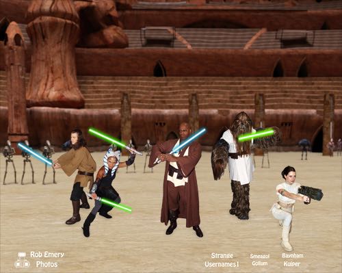 Battle in the Geonosis arena